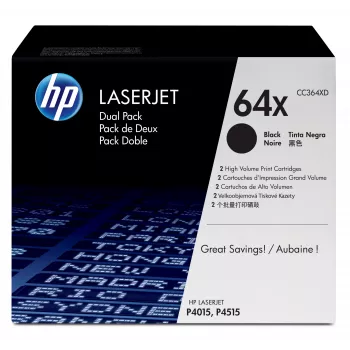Toner HP 64X pack de 2 alta capacidade preto original para LaserJet