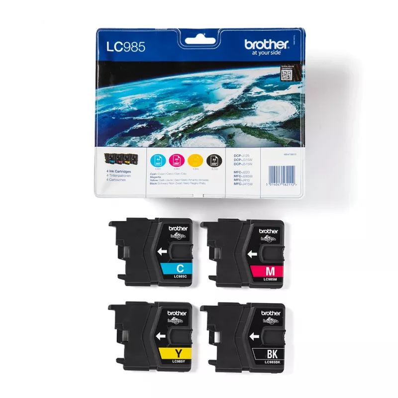 Brother LC985VALBPDR cartucho de tinta 4 unid. original preto, ciano, magenta, amarelo