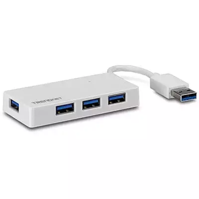 TRENDnet TU3-H4E mini hub USB 3.0 de 4 portas, de secretária