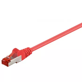 Goobay cabo de rede CAT 6 S/FTP (PiMF), 3 m, vermelho, RJ-45 para RJ-45