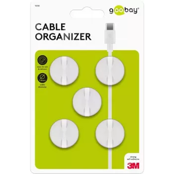 Suporte para cabos Goobay 95183 branco 5 unid. universal