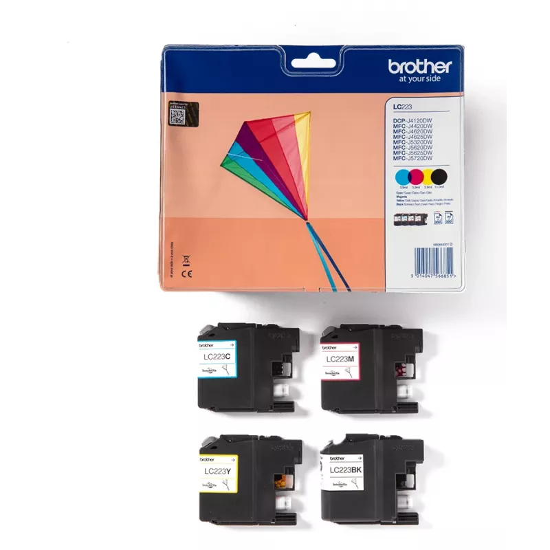 Brother LC223VALBPDR cartucho de tinta 4 unid. original preto, ciano, magenta, amarelo