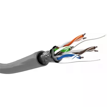 Cabo de rede Goobay CAT 5e F/UTP cinzento 100m