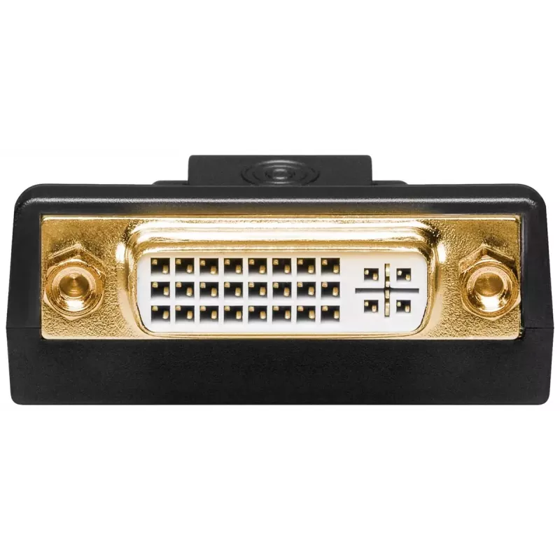 Adaptador DisplayPort/DVI-D Goobay 1.1 banhado a ouro preto