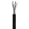 Cabo de rede Goobay CAT 6 exterior S/FTP 100 m preto