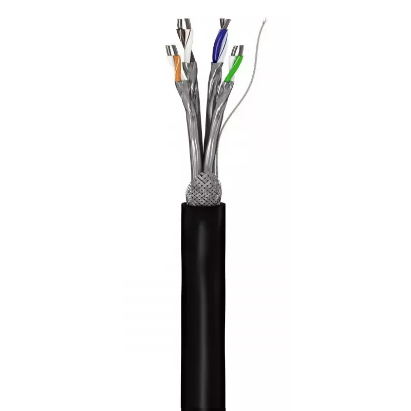 Cabo de rede Goobay CAT 6 exterior S/FTP 100 m preto