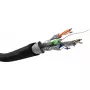 Cabo de rede Goobay CAT 6 exterior S/FTP 100 m preto