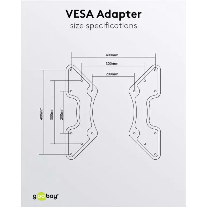 Adaptador VESA para suporte de parede para TV Goobay 60134