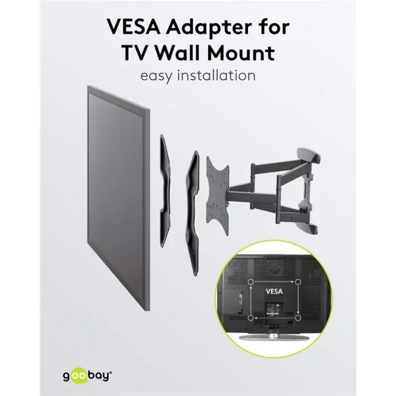 Adaptador VESA para suporte de parede para TV Goobay 60134