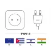 Cabo Goobay com ficha euro para montagem - com interruptor 1,5 m branco