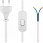 Cabo Goobay com ficha euro para montagem - com interruptor 1,5 m branco