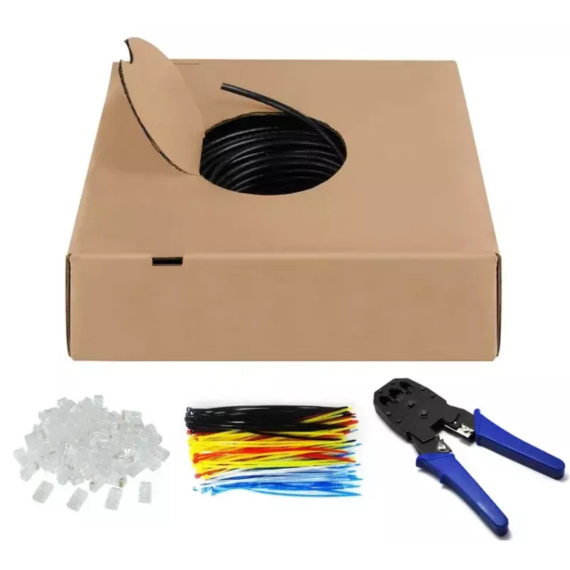 Cabo de rede Goobay CAT 6 exterior U/UTP 100m preto
