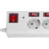 Régua de tomadas Goobay 6 tomadas com proteção contra sobretensão e interruptor 1,5 m 6 saídas AC