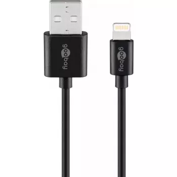 Cabo de carregamento e sincronização Goobay Lightning USB 0,5m Lightning USB A CE MFi