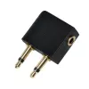 Adaptador de cabo LOGILINK CA1089 — 2×3,5 mm para 1×3,5 mm, contactos dourados, preto