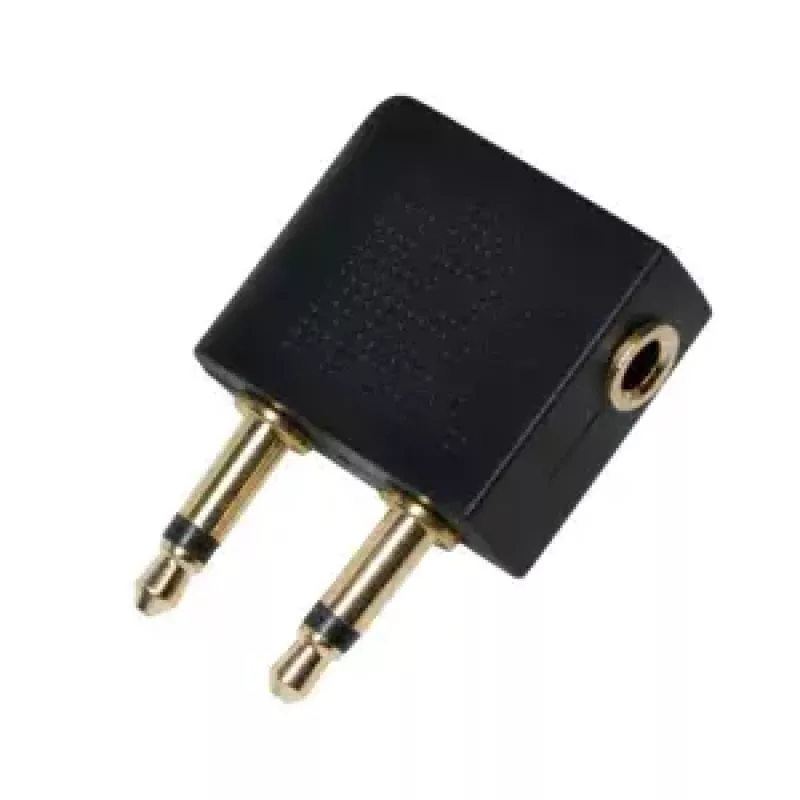 Adaptador de cabo LOGILINK CA1089 — 2×3,5 mm para 1×3,5 mm, contactos dourados, preto