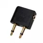 Adaptador de cabo LOGILINK CA1089 — 2×3,5 mm para 1×3,5 mm, contactos dourados, preto