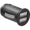 Adaptador de carregamento para automóvel Goobay Dual-USB 24 W preto carregamento rápido proteção contra sobretensão