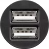 Adaptador de carregamento para automóvel Goobay Dual-USB 24 W preto carregamento rápido proteção contra sobretensão