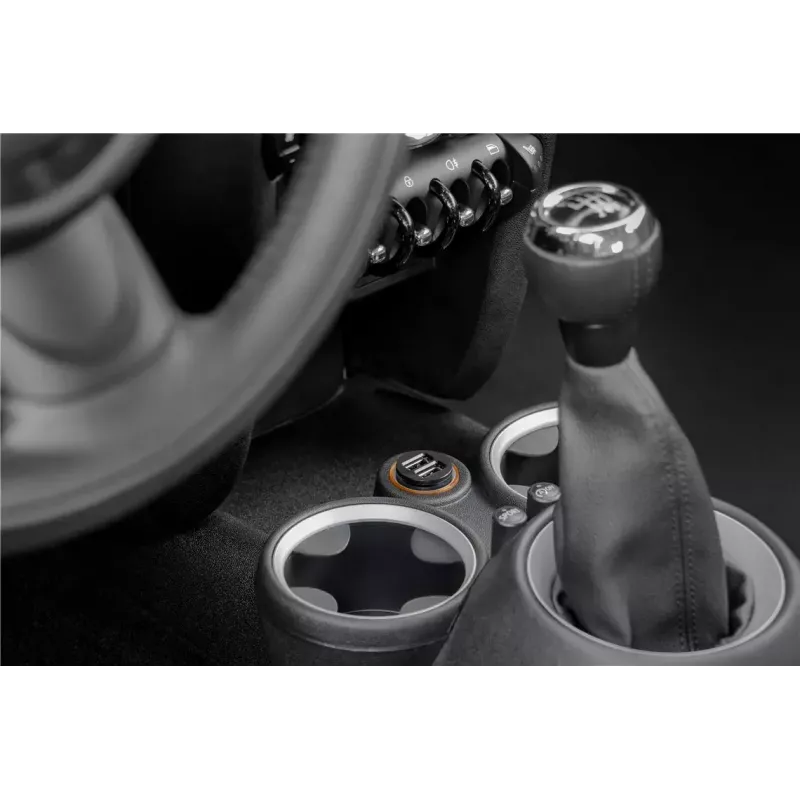 Adaptador de carregamento para automóvel Goobay Dual-USB 24 W preto carregamento rápido proteção contra sobretensão