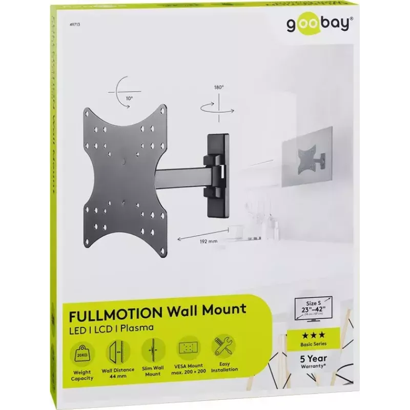 Suporte para TV Goobay 49713 106,7 cm (42 polegadas) preto