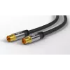 Cabo coaxial Goobay 70378 3 m preto ficha para conector fêmea