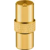 Cabo coaxial Goobay 70378 3 m preto ficha para conector fêmea