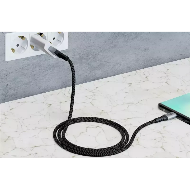 Cabo USB Wentronic 49295 USB 2.0 0,5 m USB C USB A preto cinzento