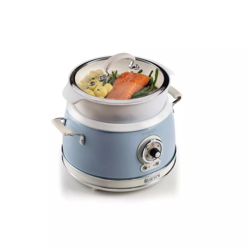 Ariete Vintage 2904 panela de arroz / panela de cozedura lenta, 3,5 l, 700 W, azul