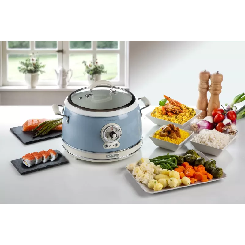 Ariete Vintage 2904 panela de arroz / panela de cozedura lenta, 3,5 l, 700 W, azul