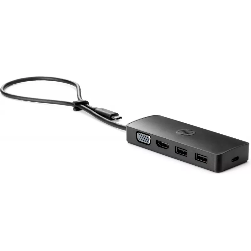 HP USB-C Travel Hub G2, com fio, USB 3.2 Gen 1 (3.1 Gen 1) Type-C, preto, China, Windows 10, 107 mm