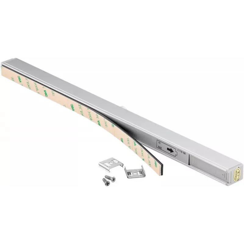 Goobay Luminária LED de armário com sensor de movimento prateado 20 lâmpadas