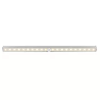Goobay Luminária LED de armário com sensor de movimento prateado 20 lâmpadas