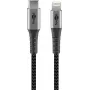 Cabo Lightning Goobay 1 m USB-C para Lightning preto cinzento 49271