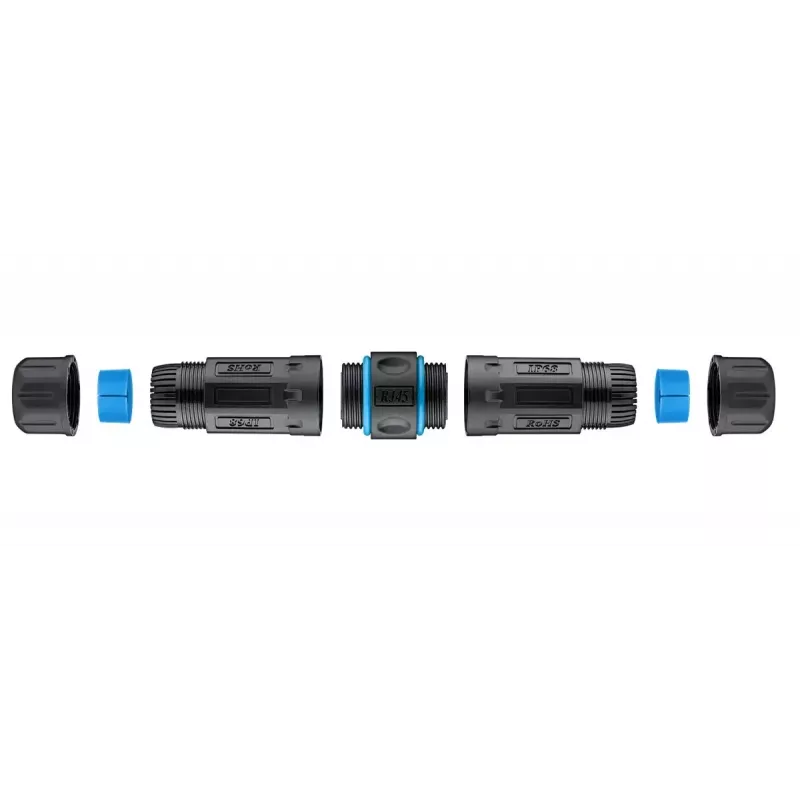 Cabo de ligação Goobay CAT 6A exterior RJ45 fêmea-fêmea IP68 preto