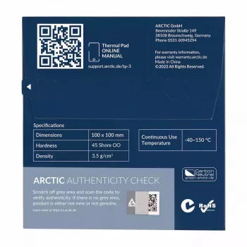 Pad térmico ARCTIC TP-3 Premium Performance 100 x 100 mm, 1 mm