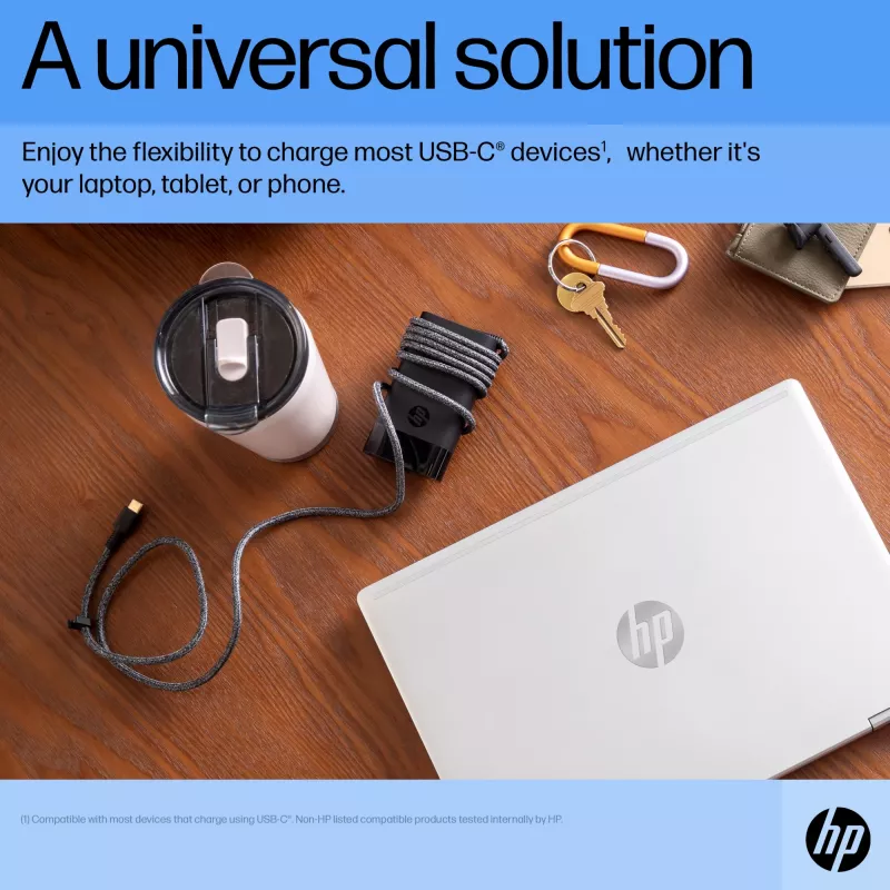 HP 671R3AA USB-C 65 W carregador de portátil, AC 115/230 V, EU