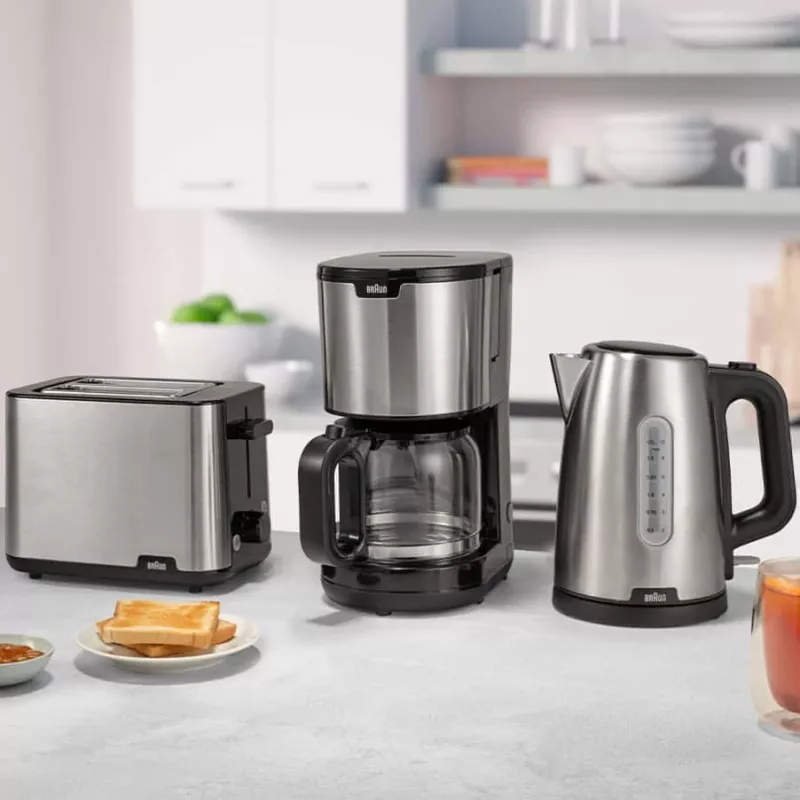 Braun PurShine KF 1500 BK Máquina de café de filtro, preto/aço inoxidável
