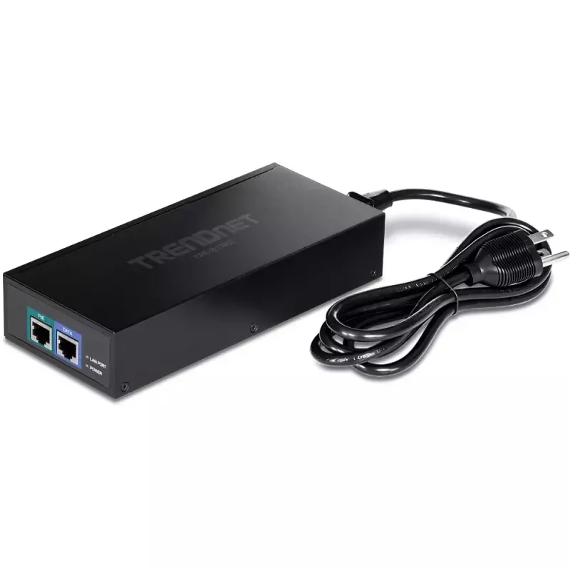 Injetor PoE++ Trendnet TPE-319GI 10G 10 Gigabit Ethernet preto