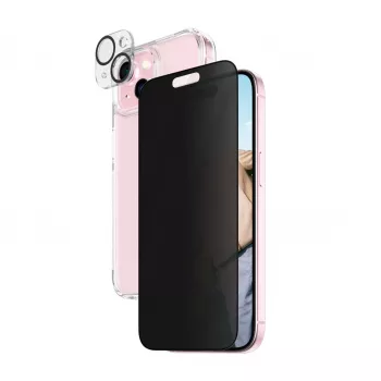 PanzerGlass ® Privacy pack 3 em 1 iPhone 15 vidro temperado resistente a choques