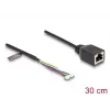 Cabo de rede DeLOCK 88007 RJ45 para 4-Pin 6-Pin Cat5e 0,3 m preto