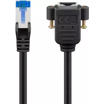 Cabo de rede Goobay 65641 RJ-45 Cat6a 0,5 m preto