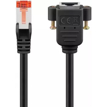 Cabo de rede Goobay 65637 RJ-45 Cat6 1 m preto