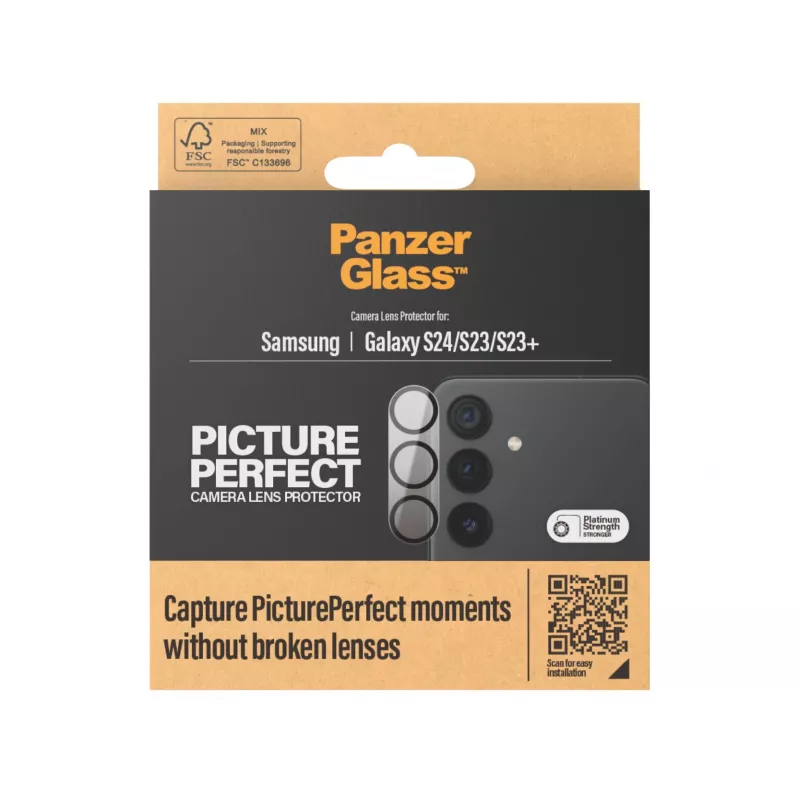 Proteção de objetiva de câmara PanzerGlass Samsung Galaxy S24 S23 S23 Plus resistente a riscos e choques