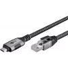 Adaptador Goobay USB-C para RJ-45 10m preto prateado