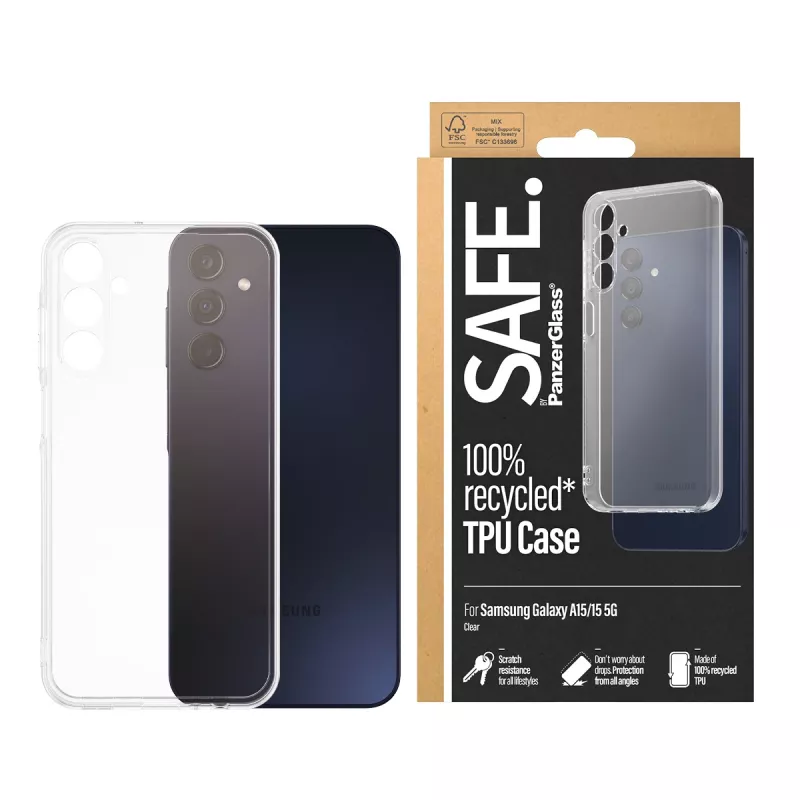 PanzerGlass SAFE. by ® Capa TPU Samsung Galaxy A15 | A15 5G | Transparente