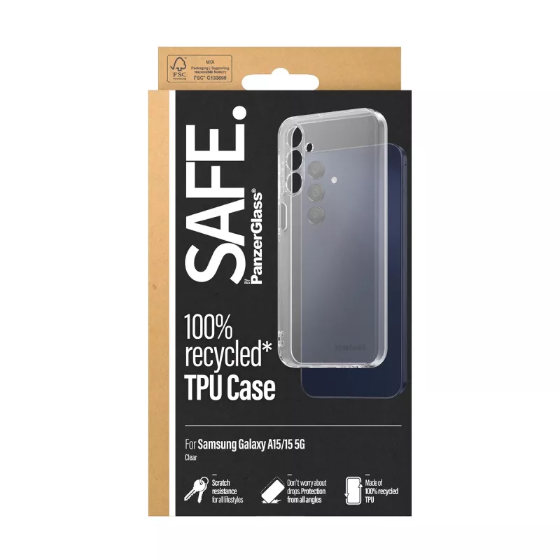 PanzerGlass SAFE. by ® Capa TPU Samsung Galaxy A15 | A15 5G | Transparente