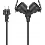 Goobay 65434 Extensão elétrica 5 m 2 tomadas AC exterior preto
