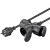 Extensão elétrica Goobay 65438 10m 3 tomadas AC exterior preto
