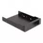 Moldura de montagem DeLOCK 3,5 polegadas moldura metálica para baía slim Mobile Rack preto